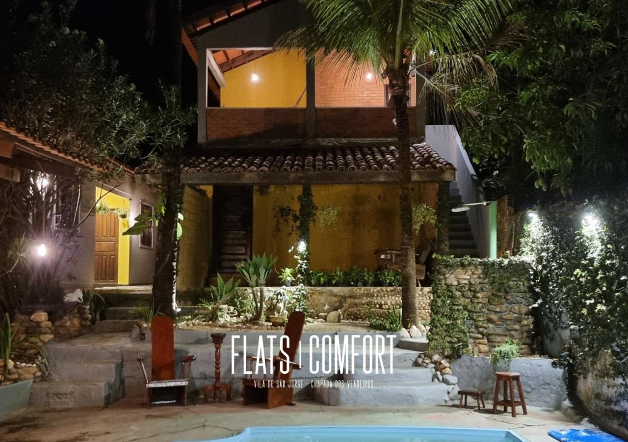 Novidade Flats Comfort Na Vila De Sao Jorge - Chapada Dos Veadeiros酒店 外观 照片